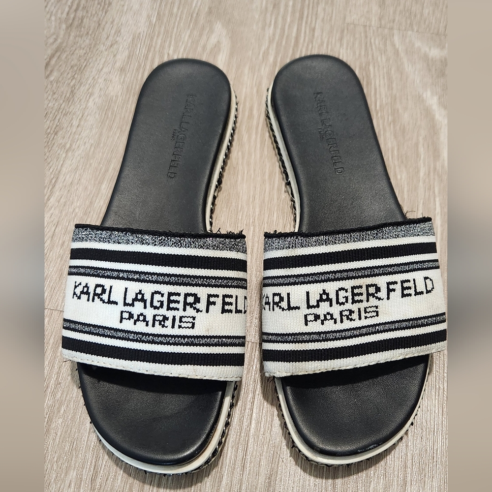 Karl Lagerfeld Paris Blix Slide Sandal size 7.5 - Picture 2 of 9